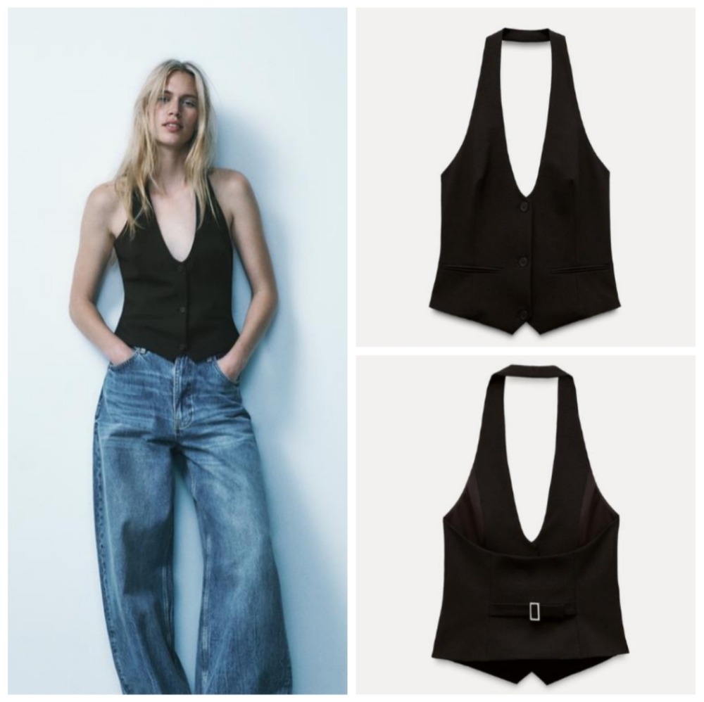 Zara Tailored Halter Vest